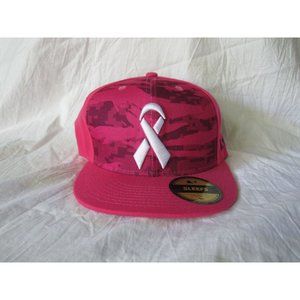 NEW Bright Pink camo Cancer Awareness Ribbon Sleefs Embroidered Snapback Hat Cap